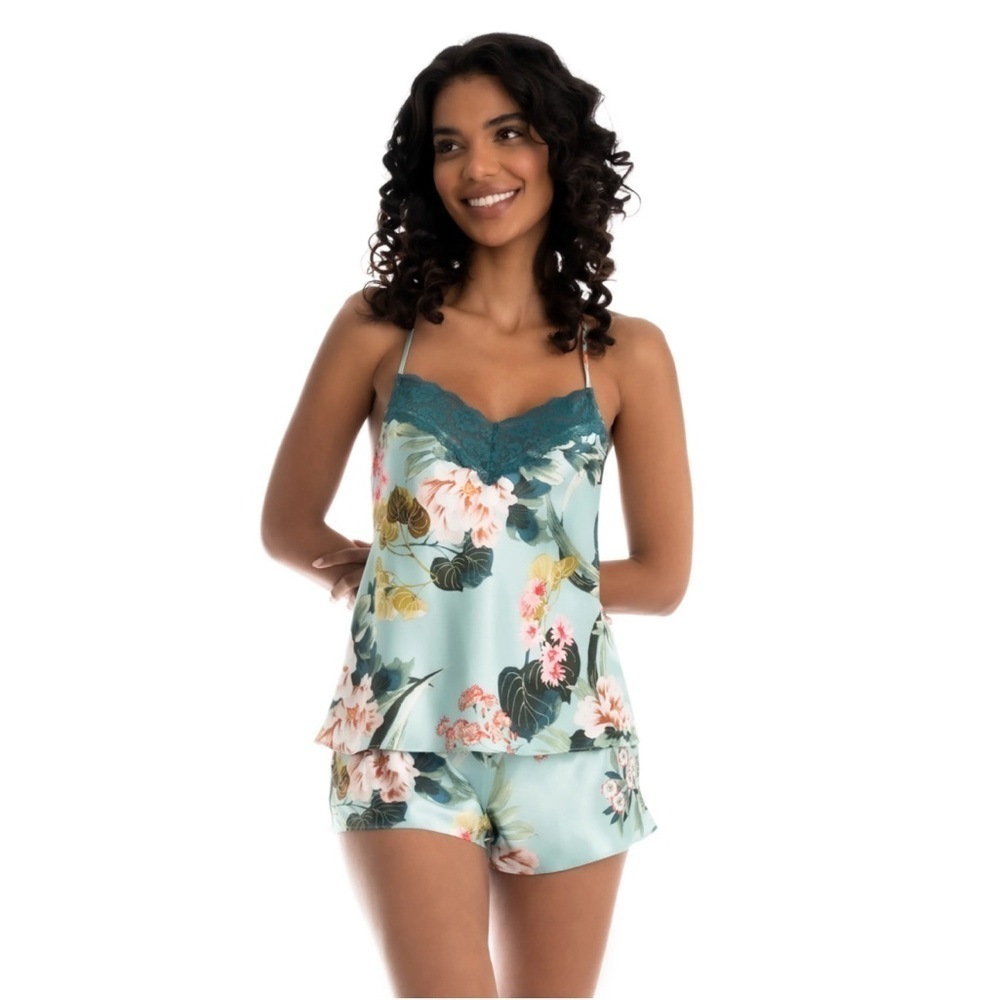 Lilac+London Floral Satin Sleepwear Set Sz XXL , 011